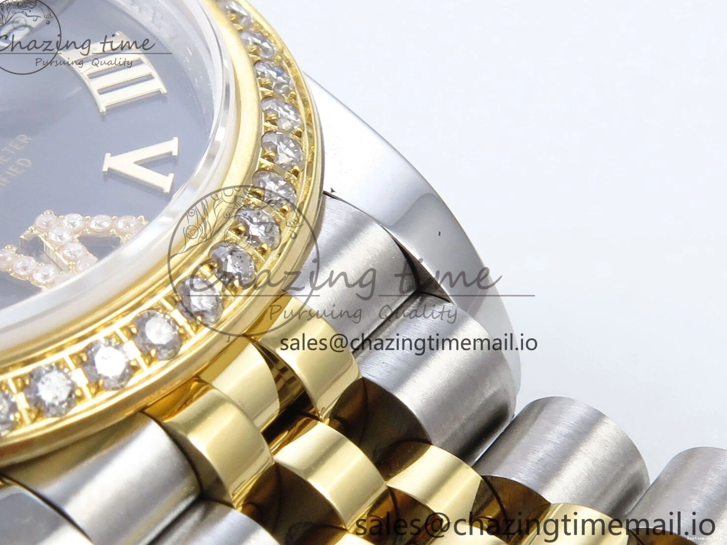 0513 Attractive DateJust 31 278383RBR JARF 1:1 Best Edition 904L Steel Gray Roman Diamonds Dial on SS YG Jubilee Bracelet HZ 880